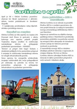 Gorišnica v aprilu